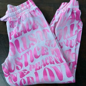 Justice Pink Tie-Dye Sweatpants